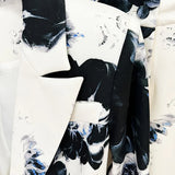 Fongt New Star Temperament Fashion Digital Print A Buckle Suit Small Foot Pants Set Two