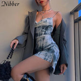 Summer Suspender Dress Sleeveless Low-cut Waist Design Tie-dye Print Fold Decoration For Women Go Out On Holiday 2023-Outfit