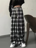 Fongt Summer Explosion Thin High-Waisted Vertical Easy Summer Black And White Trousers