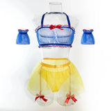 Snow White Mesh Lingerie Set-Outfit