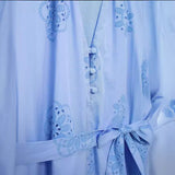 Spring Glue Embroidery Decorative Long-Sleeved Poplin Dress 2492058-Outfit