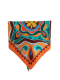 Summer Halter Scarf Blouse Printed Vertical Trousers Set-Outfit