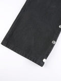 Goth metal buckle pocket cargo pants-Outfit