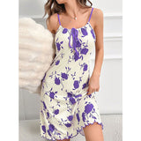 Fongt New Women's Print Sling Home Clothes Casual Aja Skirt Women's Sexy Dress Crouse Crouse Crouse Boobs Tied