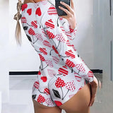 Sleeve Lip Print Sexy