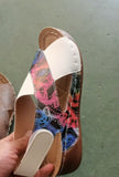 Fongt Sandals Women 25 Years Of Summer New Pine Cake Thick Soles With Skirts Casually Exposed Beach Sandals