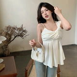 Summer Fashion Temperament Solid Colour Women's Blouse-Outfit