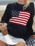 USA Flags Jacquard Pullover