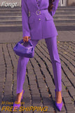 Slim Jumpsuits Solid Pants Outfits Women V Neck Coats And Long Pants Suit Casual Spring Autumn Office Pants Two Piece