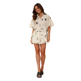 Fongt Summer New Hot Style Casual Simple Wide Leg Casual Short Jumpsuit-88192-Outfit