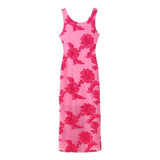 Fongt Women's Clothing Explosion Embroidered Sleeveless Straight Temperament Holiday Dress