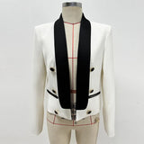 Fongt New Star Fashion Collage Hit The Blue Fruit Collar Short Small Suit Jacket