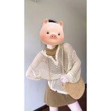 Fongt Temperament Spring A Complete Set Of Hollow Straps With V-Tneck Shirt Vest Super Good-Looking Thin Half-Dress Skirt Three-Piece Set