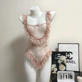 Fongt Sexy Pajamas Women 2025 New Pure Lust Style Lace Summer Thin Sling Joint Pajamas Home