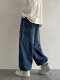 Men's Vintage Loose Cargo Jeans-Outfit