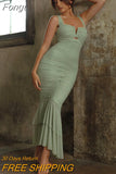 Pleated Mermaid Dress Women V Neck Hollow Out Bodycon Long Summer Dress Luxury Party Evening Porm Dresses for Women