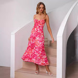 Fongt Summer New Royal Sister Wind With Beautiful Back French Low-Cut Sling Dress 23069-1-Outfit