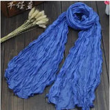 Brand Fashion Casual Foulard All-match Solid Soft Cotton Long Scarf Women