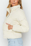 Stand Collar Puffer Coat 1028-1-Outfit