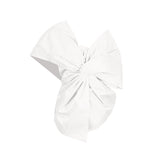 Fongt 2024 New Fashion Temperament Pure Color Asymmetric Collar Bow Decorative Splicing Design Sense Women's Top-Outfit
