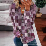 New Women's Imitation Denim Print Casual Jacket AY1716A1 Collection-Outfit
