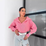 Fongt 2025 Explosion Lazy Loose Lantern Sleeves Lead Lady Short Sweater