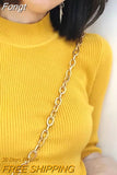 Half-Thigh Collar Sweater Women Korean Long Sleeve Slim Knitted Undershirt Fashion Elegant Casual Soft Basics