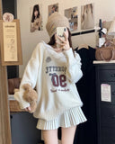 Knit Jersey Print Sweater-Outfit