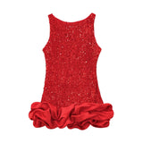 Fongt Party Dress Women's Cascadal Short Dress 2025 Dress-Up Long Sleeves Of The Pool