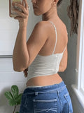 Asymmetric Lace Corset Top-Outfit
