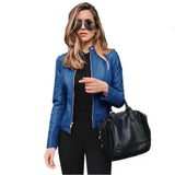Women Coat Jackets PU Leather Keeps Warm Fashion Long Sleeve black blue Coat Thick Warm Female Jacket 2020 tops