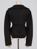 Fongt Female Autumn 2024 New Comfortable Leisure Personality Cut Slim Senior Sense Women's Jacket Short Jacket-Outfit
