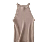 New Summer Style Slim And Slim Knit Collar Blouse-Outfit