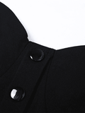 Black Button Down Corset Top-Outfit