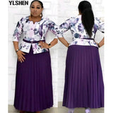 African Print Dresses for Women Dress Dashiki Patchwork Pleated African Clothes Retro Plus Size Africa Clothing Christmas