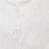 Summer Bow Embroidered Blouse Shirt 0881024-Outfit
