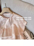Advanced Feeling New Chinese-Style Oblique Jacquard Short-Sleeved Shirt Women's Summer 2024 French Leisure Super Good-Looking Blouse-Outfit