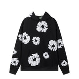 Tears Kanye The Same Style Foam Kapok High Street Loose Hooded Sweater Leisure Pants Suit Trend-Outfit