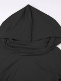 Wrinkled Hooded Long Sleeve Crop