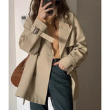 Fongt Wind Coat Women's Spring And Autumn Small 2025 New Thin Korean Version Of Loose Kiqi Popular