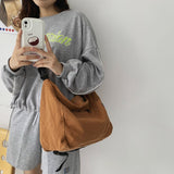 Washed Large Canvas Crossbody Bag-Outfit