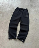 Fongt New Popular S Embroidery Printing Series For Young Couples Casual Broad-Legged Trousers