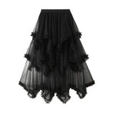 Fongt Net Yarn Cake Half-Dress In Long High-Waisted Thorny Fairy Dress Dress 1279