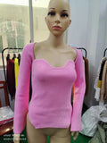 Fongt New Autumn And Winter Elastic Open Shoulder Base Knit-Outfit