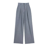 Fongt And Autumn 2025 New Women's Front Folded High-Waisted Trousers Casual Trousers Women A67231