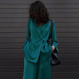 Fongt Wind 2023 New Fashion Casual Vertical Satin Suit Trousers Two Sets Of Women's High-End-Outfit