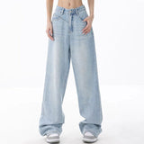 Light Blue Washed Baggy Boyfriend Jeans-Outfit