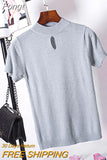Shirt Femme 2023 Summer Fashion Harajuku Thin T Shirt Women Knitted Hollow Out Sexy Tops Short Sleeve O Neck Tshirts
