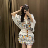 Embroidered Shirt 05107247251 Embroidered Skirt 05107249250 In Autumn-Outfit