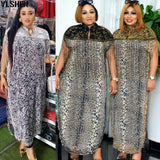 Two Piece Pants Sets Maxi Dress Suits African Clothes for Women Party Dresses 2021 Summer Dashiki Leopard Tassel Sequins